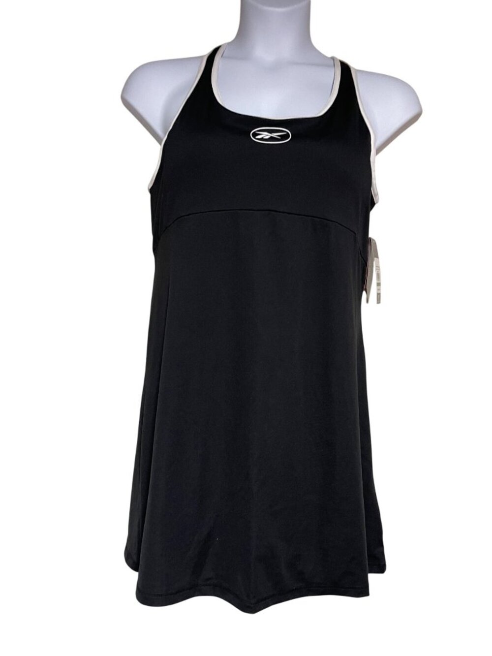 Reebok Womens Slim Fit Retro Active Tennis Dress Size XL Black Athleisure Golf